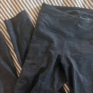 Outdoor Voices Black Leggings with Subtle Stripes